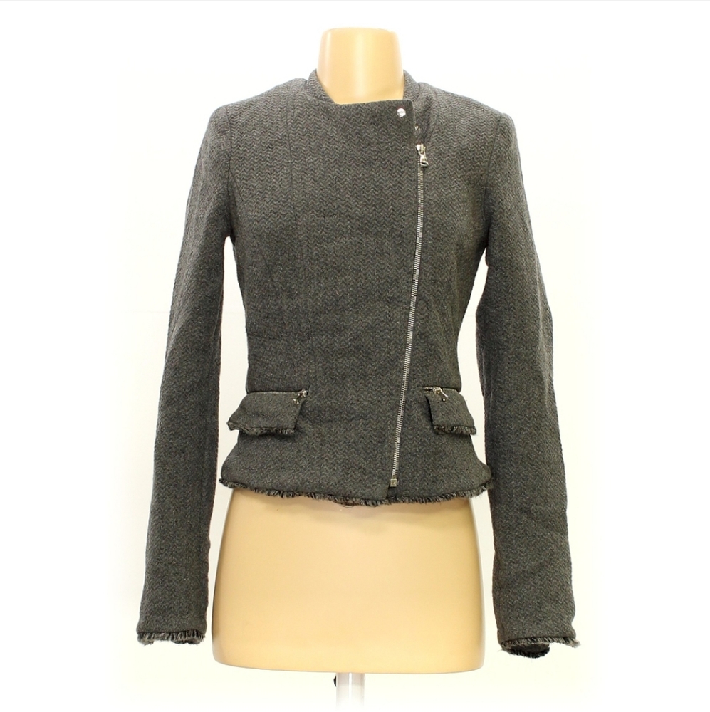 Zara Wool Jacket Gray Small